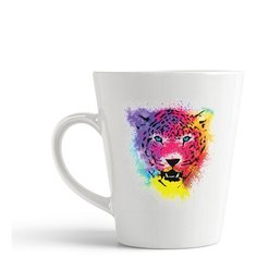 Кружка-латте CoolPodarok Леопард голубые глаза