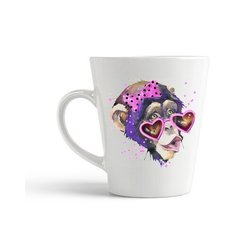 Кружка-латте CoolPodarok "Краски. Шимпанзе"