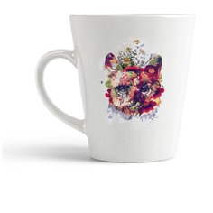 Кружка-латте CoolPodarok Цветочная кошка