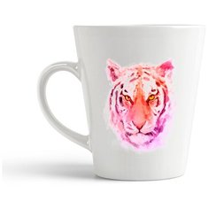 Кружка-латте CoolPodarok Животные Акварельный тигр
