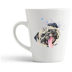 Кружка-латте CoolPodarok Животные веселый мопс