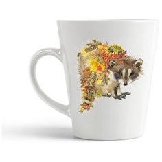 Кружка-латте CoolPodarok "Осень. Енот"