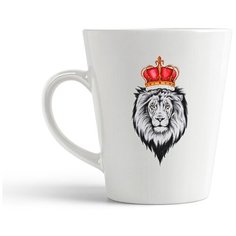 Кружка-латте CoolPodarok Животные Лев в короне