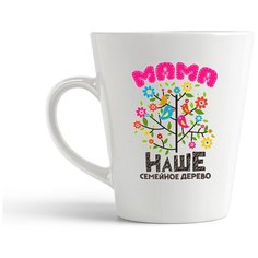 Кружка-латте CoolPodarok "Прикол. Семья. Наше семейное дерево. Мама"