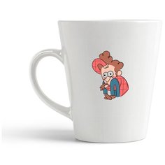 Кружка-латте CoolPodarok Мультфильмы Гравити Фолз Gravity falls Amino (мальчик закрывается руками)