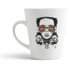 Кружка-латте CoolPodarok Девушка с рожками очки черепа