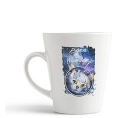 Кружка-латте CoolPodarok "Born to wander. Кошка3"