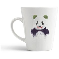 Кружка-латте CoolPodarok Животные Панда Джокер Ухмылка