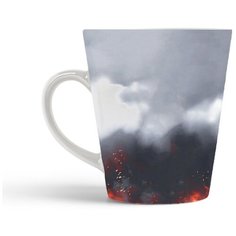 Кружка-латте CoolPodarok Абстракция лава и дым