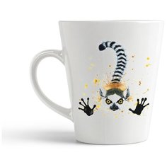 Кружка-латте CoolPodarok "Краски. Лемур"