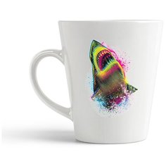 Кружка-латте CoolPodarok "Графика. Цветная акула"