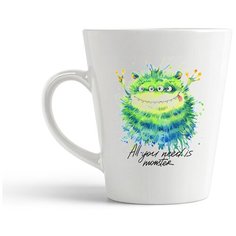 Кружка-латте CoolPodarok "All you need is monster2"