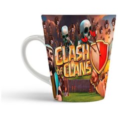 Кружка-латте CoolPodarok Клэш оф клэнс Clash of Clans (на фоне скелеты)