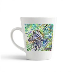 Кружка-латте CoolPodarok "Джунгли. Зебры"