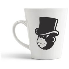 Кружка-латте CoolPodarok Прикол Горилла в шляпе