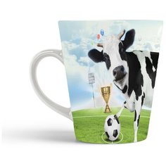 Кружка-латте CoolPodarok Футбол. Корова