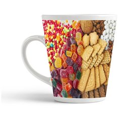Кружка-латте CoolPodarok Печенье. Мармелад. Конфеты