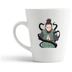 Кружка-латте CoolPodarok Аниме Наруто Шикимару нара Naruto Shikimaru Nara (мальчик в зелёной куртке с хвостиком)