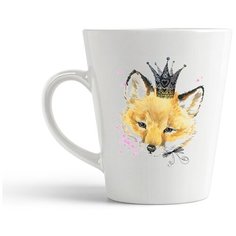 Кружка-латте CoolPodarok "Краски. Лисичка в короне"