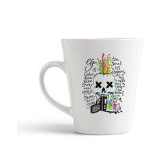 Кружка-латте CoolPodarok Иллюстрация. Разноцветный череп