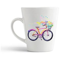 Кружка-латте CoolPodarok "Краски. Велосипед"