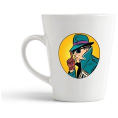 Кружка-латте CoolPodarok Илюстрация Мужчина в шляпе поп арт