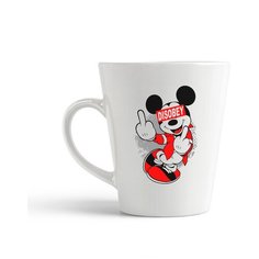 Кружка-латте CoolPodarok "Disobey Микки Маус"