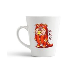 Кружка-латте CoolPodarok Прикол. Хрюша хрр... ррр...