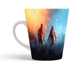 Кружка-латте CoolPodarok Батла Бателфилд Battlefield (двое в дыму)