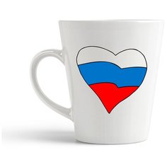 Кружка-латте CoolPodarok Илюстрация Флаг России