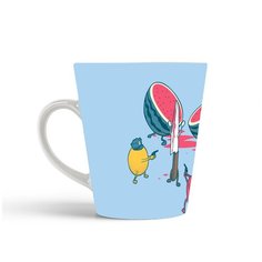 Кружка-латте CoolPodarok Илюстрация. Фрукты с ножём