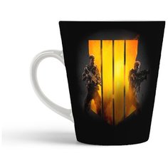 Кружка-латте CoolPodarok Call of Dutty Калавдьюти Калда (двое рядом с лого)