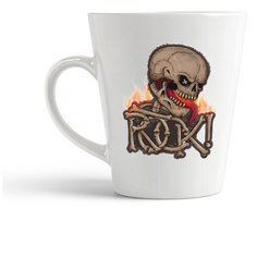 Кружка-латте CoolPodarok Прикол. Череп Rock