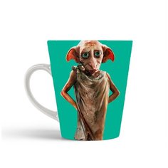 Кружка-латте CoolPodarok Фильмы Гарри Поттер Films Harry Potter (Добби на зелёном фоне)