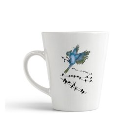 Кружка-латте CoolPodarok Синяя птичка на фоне другие