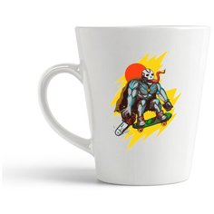 Кружка-латте CoolPodarok Иллюстрация. Арт череп