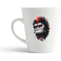 Кружка-латте CoolPodarok Горилла человеческий взгляд арт