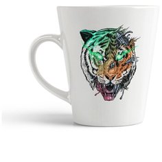 Кружка-латте CoolPodarok Тигр киборг