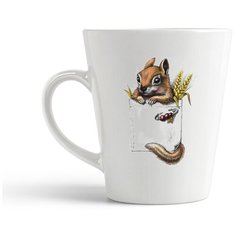 Кружка-латте CoolPodarok Белка в кармане пшеница