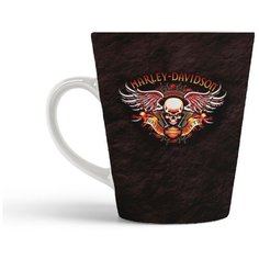 Кружка-латте CoolPodarok Harley Davidson. Череп