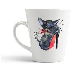 Кружка-латте CoolPodarok Животные собака в туфле