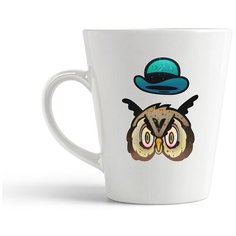 Кружка-латте CoolPodarok Сова шляпа летает