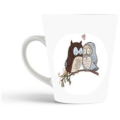 Кружка-латте CoolPodarok Илюстрация. Два совёнка