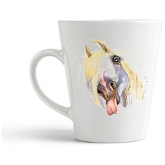 Кружка-латте CoolPodarok "Животные. Лошадка"
