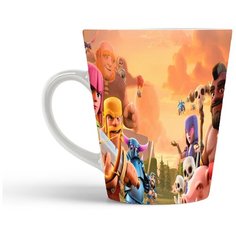 Кружка-латте CoolPodarok Клэш оф клэнс Clash of Clans (все смотрят в камеру)