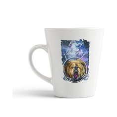 Кружка-латте CoolPodarok "Enjoy the universe. Медведь"