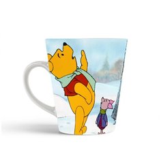 Кружка-латте CoolPodarok Мультфильм. Вини пух зима