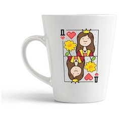 Кружка-латте CoolPodarok "Прикол. Карты. Королева"