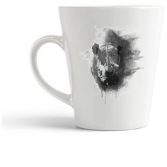 Кружка-латте CoolPodarok "ЧБ Носорог"