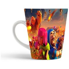 Кружка-латте CoolPodarok Клэш оф клэнс Clash of Clans (великан на заднем плане)